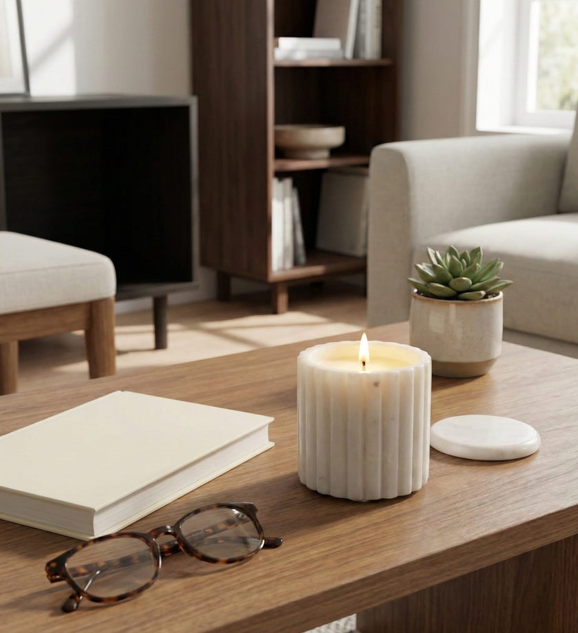 Wrenrose Blanc Saffron and Suede Candle - secondary