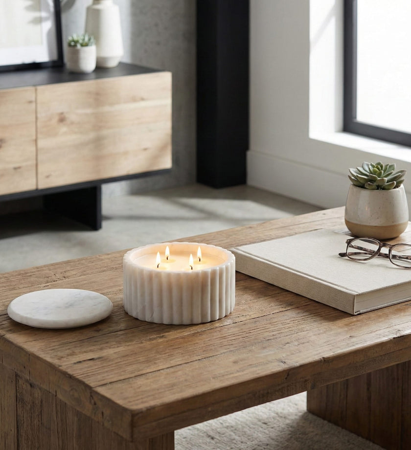 Wrenrose Blanc Saffron & Suede Candle - secondary