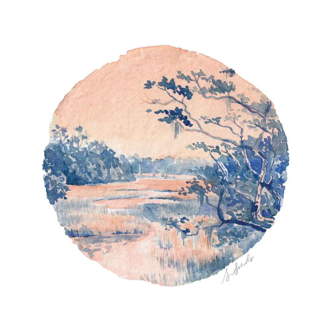 Sarah Schools Blush of the Tide Artwork BlushoftheTide8x8Print