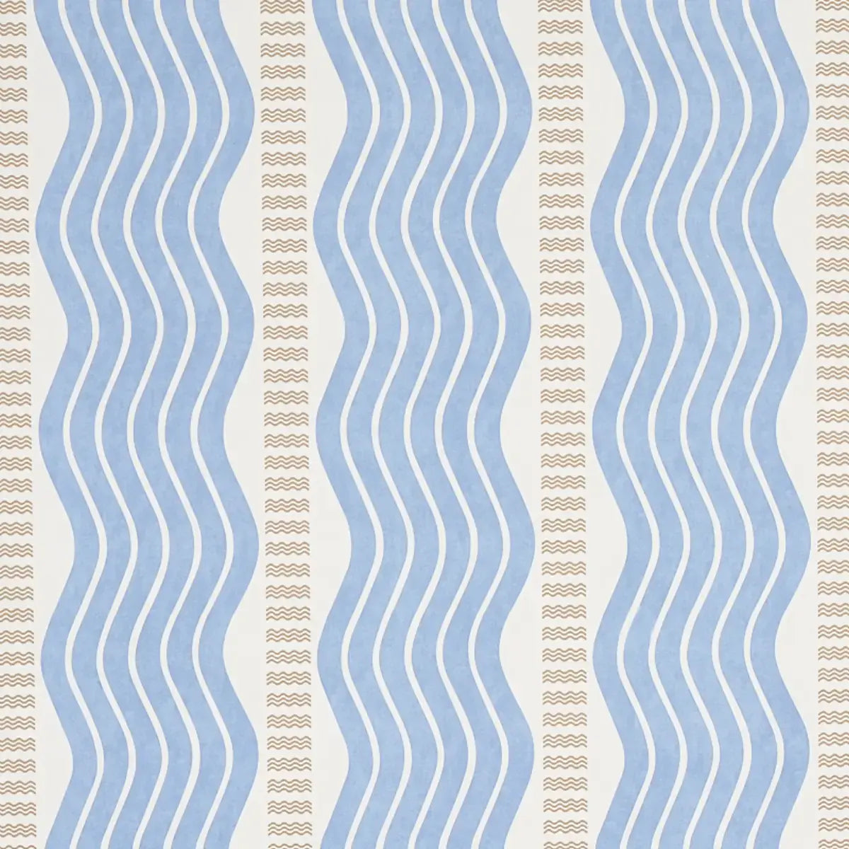 Schumacher Blue / 10 yards Sina Stripe Wallpaper
