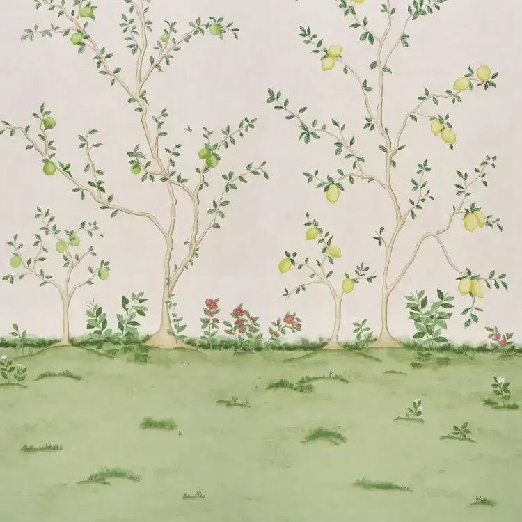 Schumacher Citrus Blossom Wallpaper Panel Set Wallpaper
