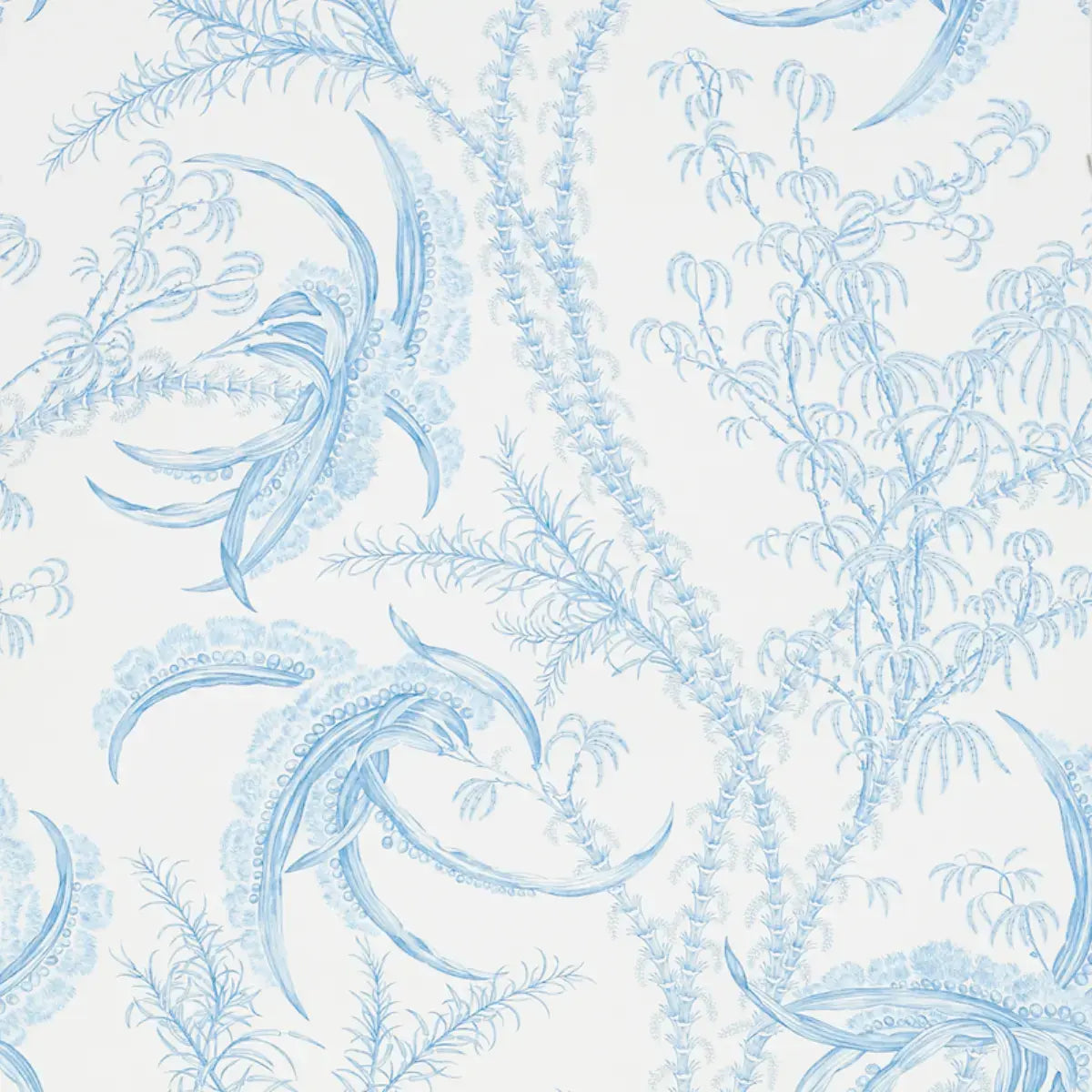 Schumacher Delft / 10 yards Ocean Toile Wallpaper
