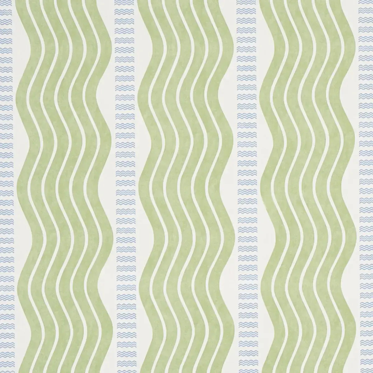 Schumacher Green / 10 yards Sina Stripe Wallpaper