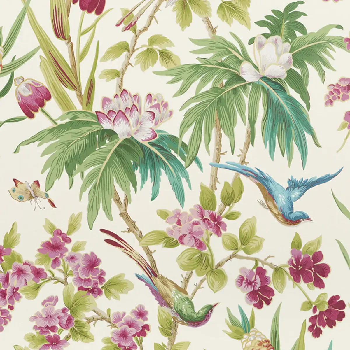 Schumacher Ivory / 10 yards Seychelles Wallpaper