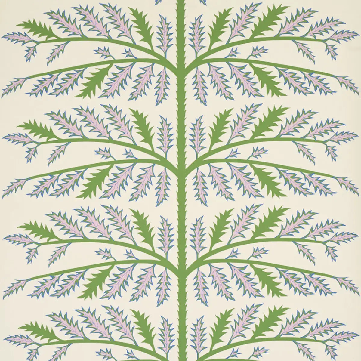 Schumacher Ivory / 10 yards Thistle Wallpaper