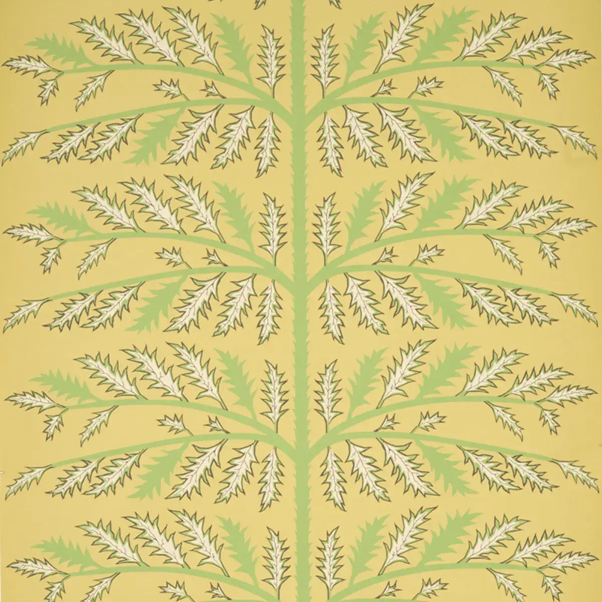Schumacher Mustard / 10 yards Thistle Wallpaper