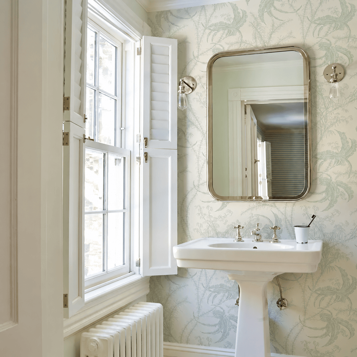 Schumacher Ocean Toile Wallpaper