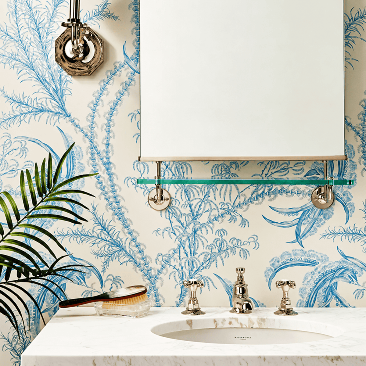 Schumacher Ocean Toile Wallpaper