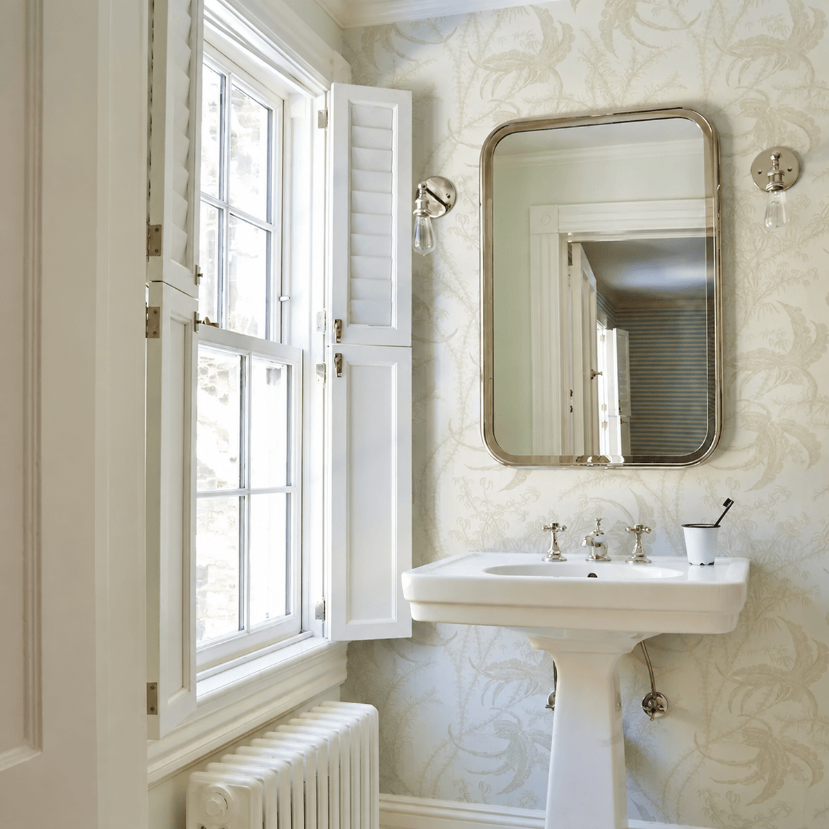 Schumacher Ocean Toile Wallpaper
