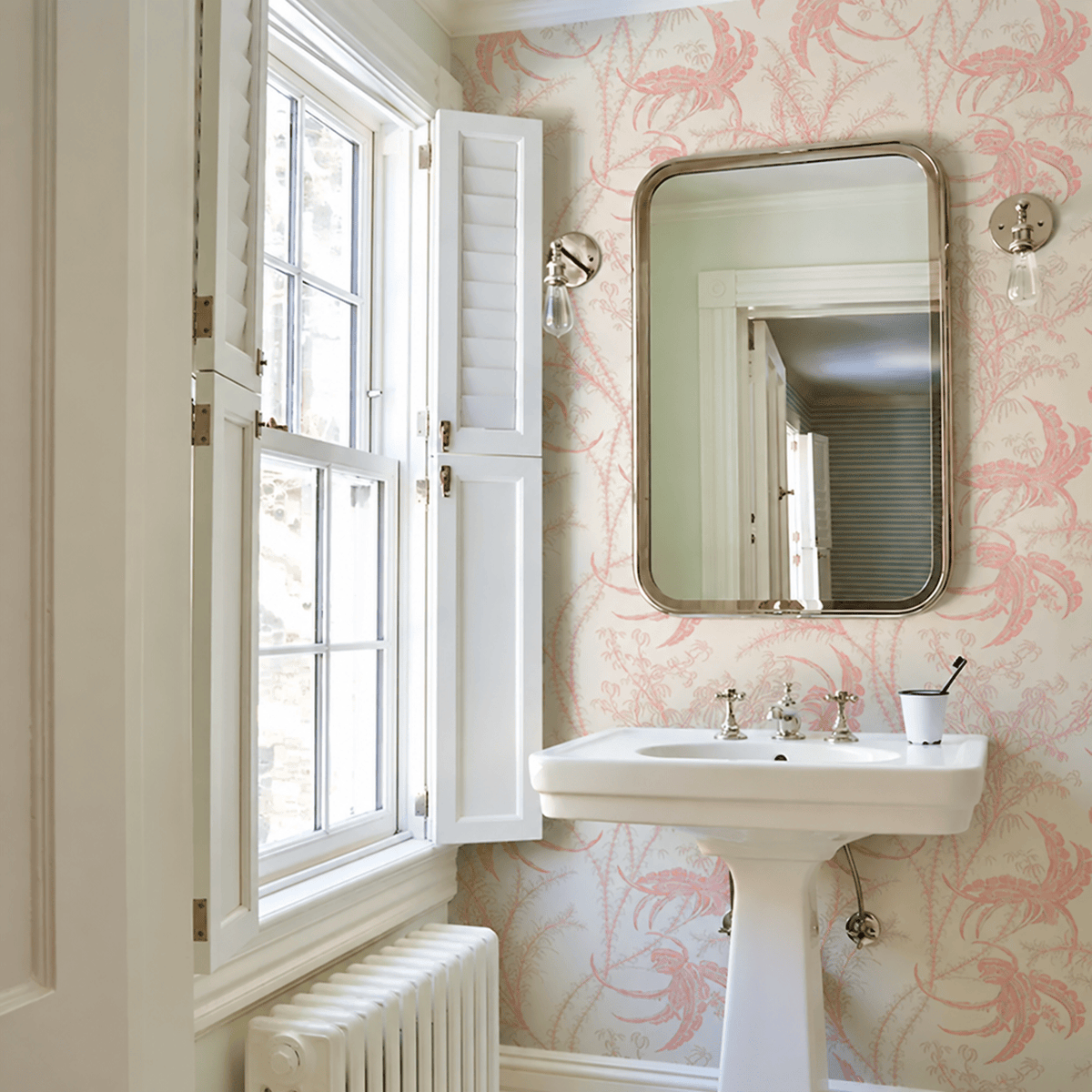 Schumacher Ocean Toile Wallpaper