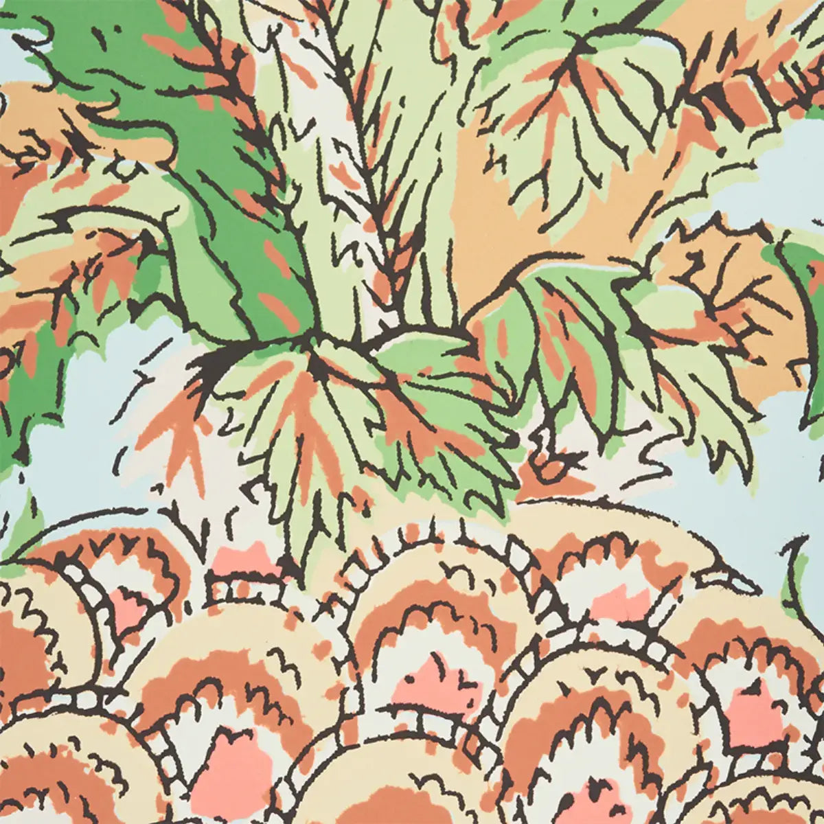 Schumacher Pineapples Wallpaper