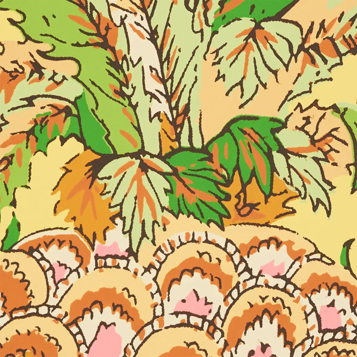 Schumacher Pineapples Wallpaper
