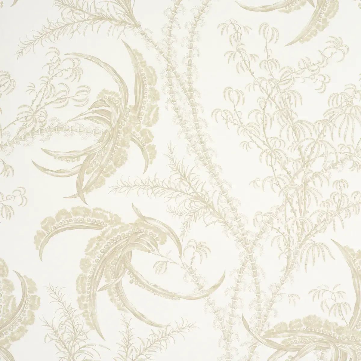 Schumacher Sand / 10 yards Ocean Toile Wallpaper