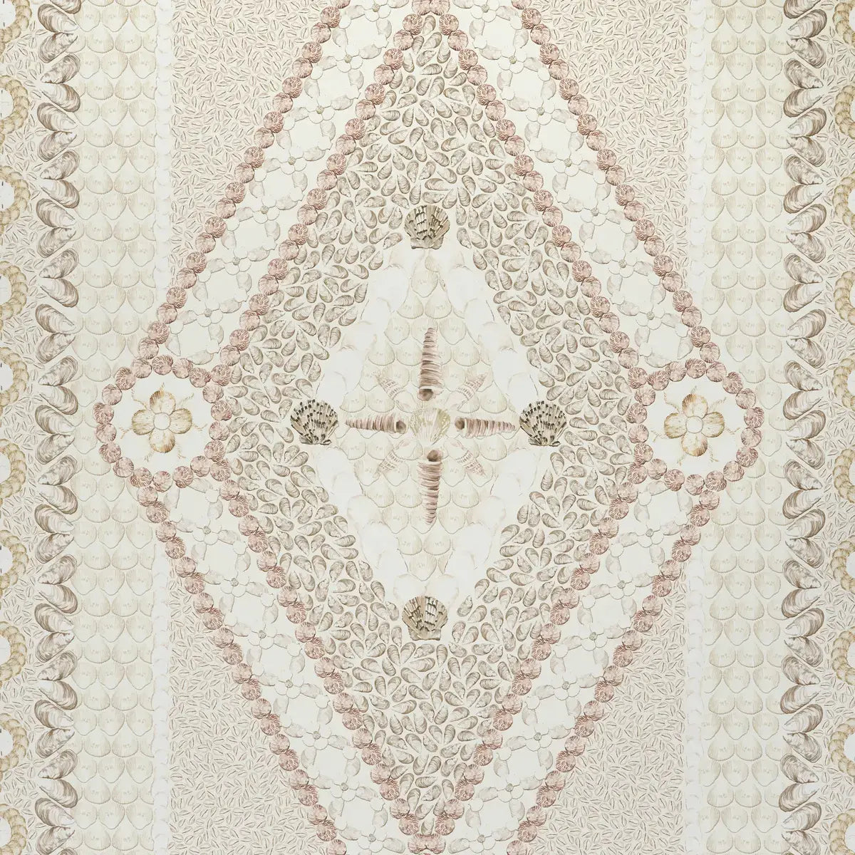 Schumacher Shell Grotto Panel B Wallpaper