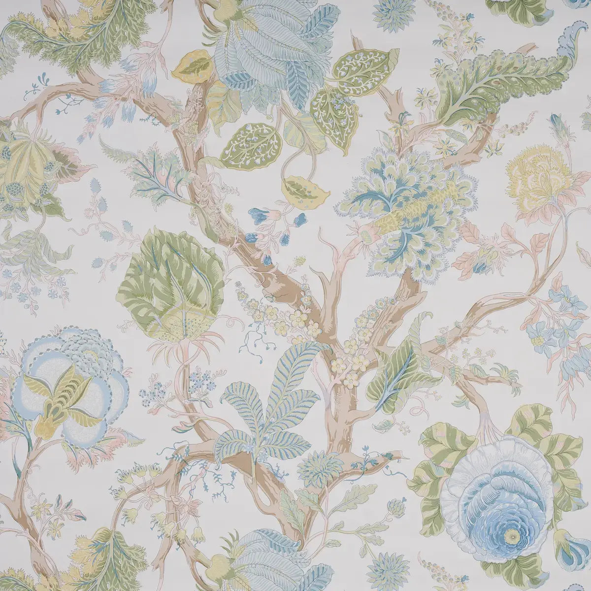 Schumacher Soft Green / 10 yards Indian Arbre Wallpaper
