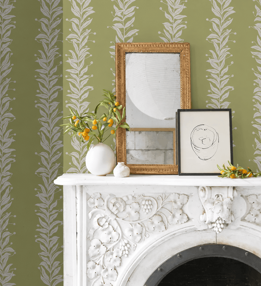 Tendril Stripe Wallpaper - secondary