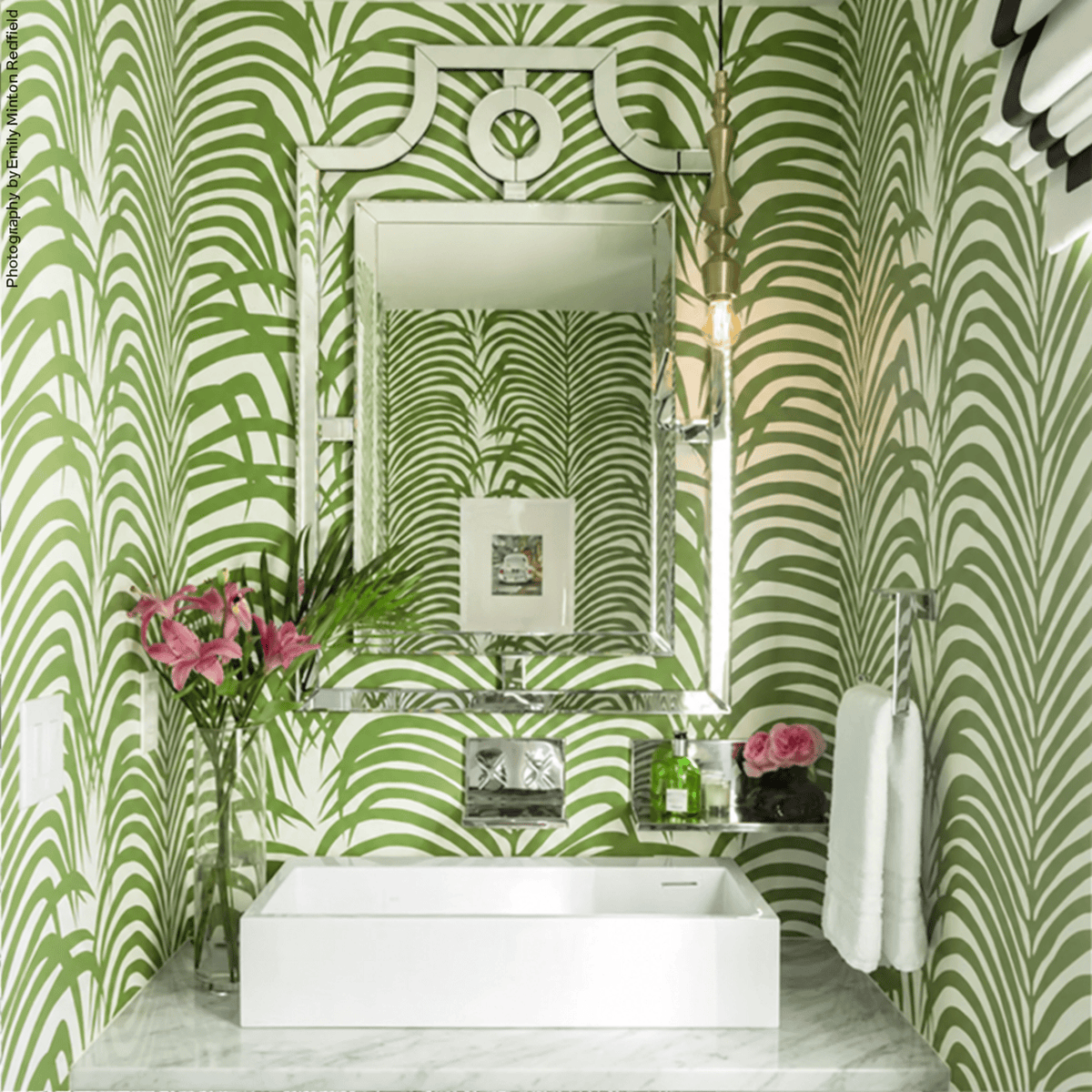 Schumacher Zebra Palm Wallpaper