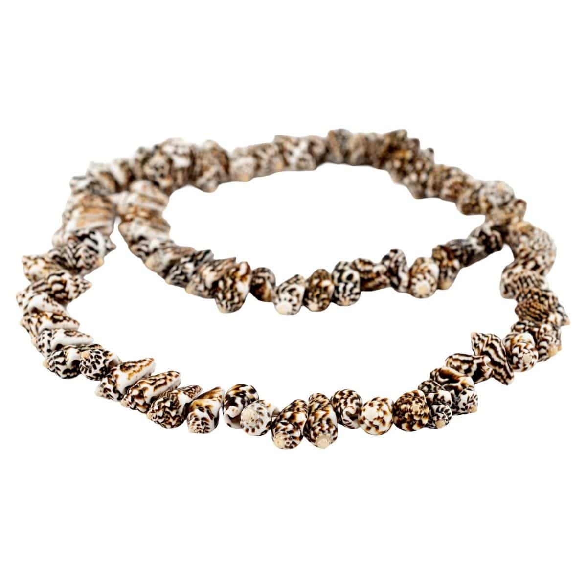 The Bead Chest Dark Brown Tiger Natural Shell Beads Decorative Beads PAC-UNUBRN-129