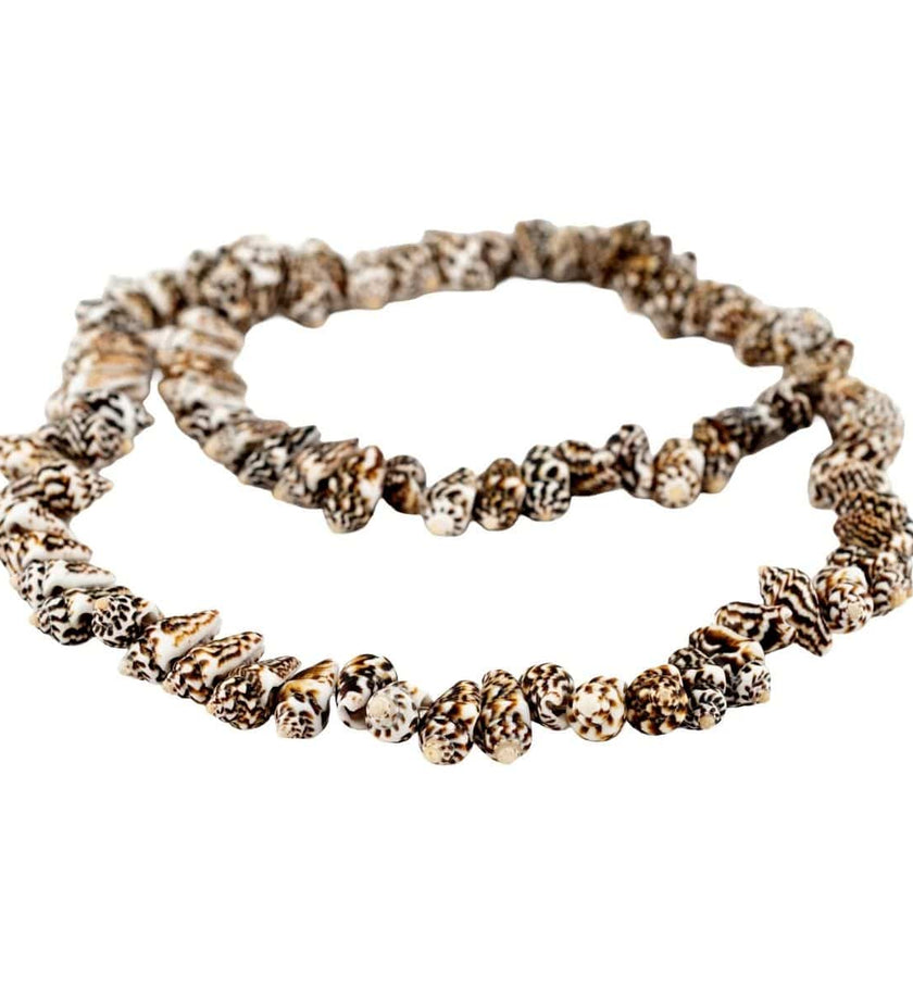 Dark Brown Tiger Natural Shell Beads