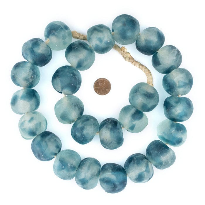 Jumbo Marine Recycled Glass Beads