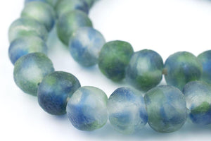 The Bead Chest Marine Recycle Beads Decor BlueGreenWhiteRecycled