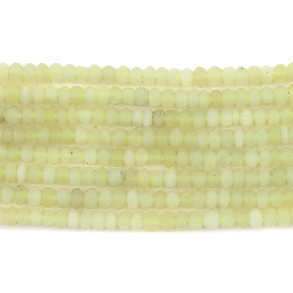 The Bead Chest Milky Green Jade Saucer Beads Decorative Beads AFG-SCR-GRN-499