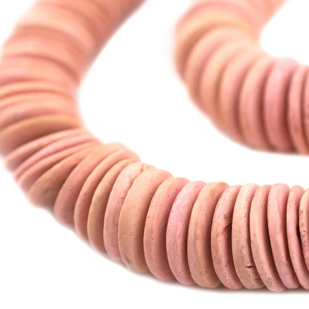 The Bead Chest Pink Disk Coconut Shell Beads Decorative Beads WOD-DSK-PNK-1677