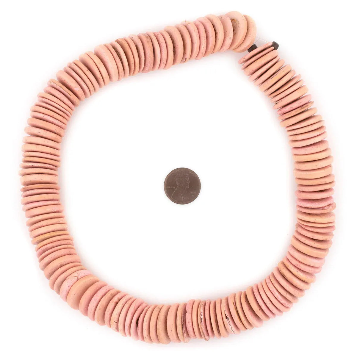 The Bead Chest Pink Disk Coconut Shell Beads Decorative Beads WOD-DSK-PNK-1677