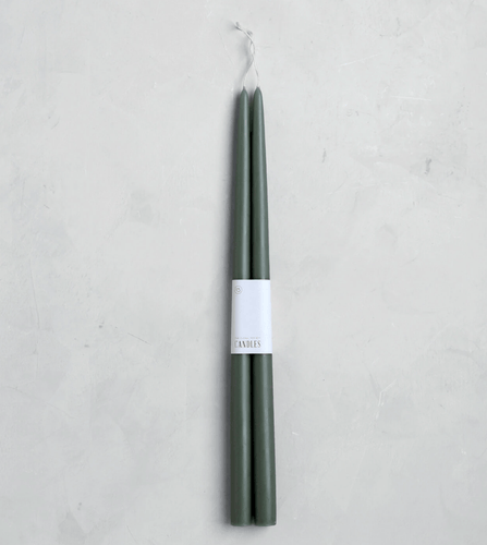 The Floral Society Moss - Dipped Taper Candle Candles