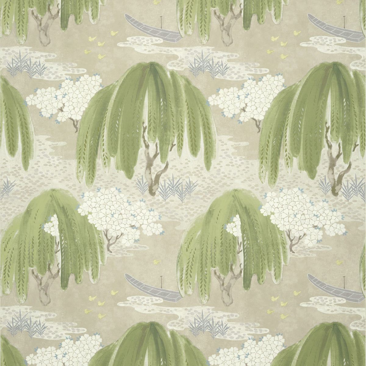 Thibaut Beige / 2 Rolls Willow Tree Wallpaper AT23106