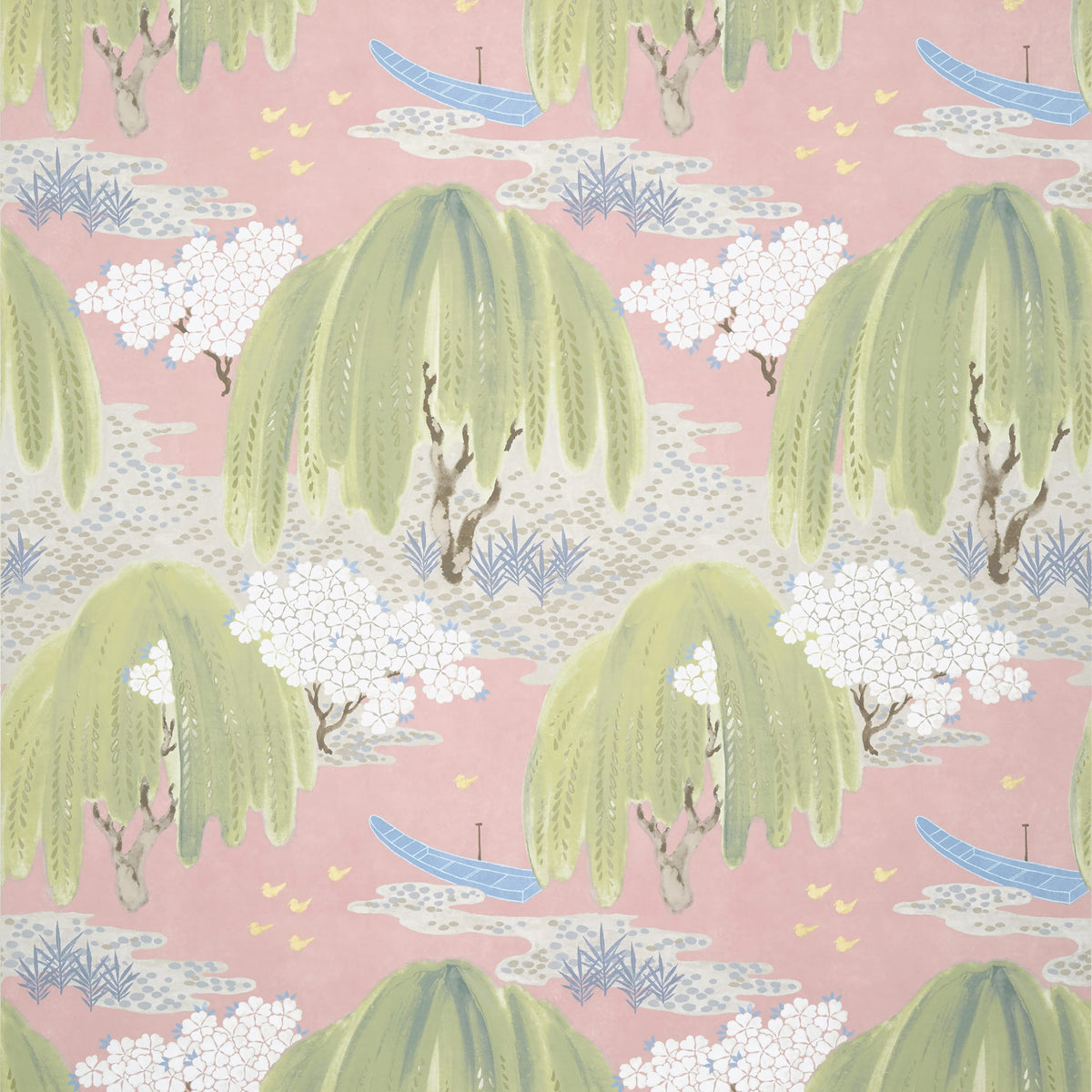 Thibaut Blush / 2 Rolls Willow Tree Wallpaper AT23111