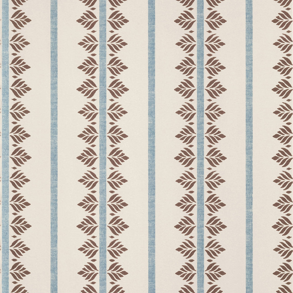 Thibaut Brown and Slate / 2 Rolls Fern Stripe Wallpaper