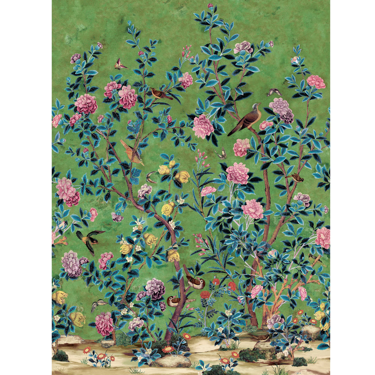 Thibaut Green / Mural Sets Jardin Bloom Mural Wallpaper TM13669