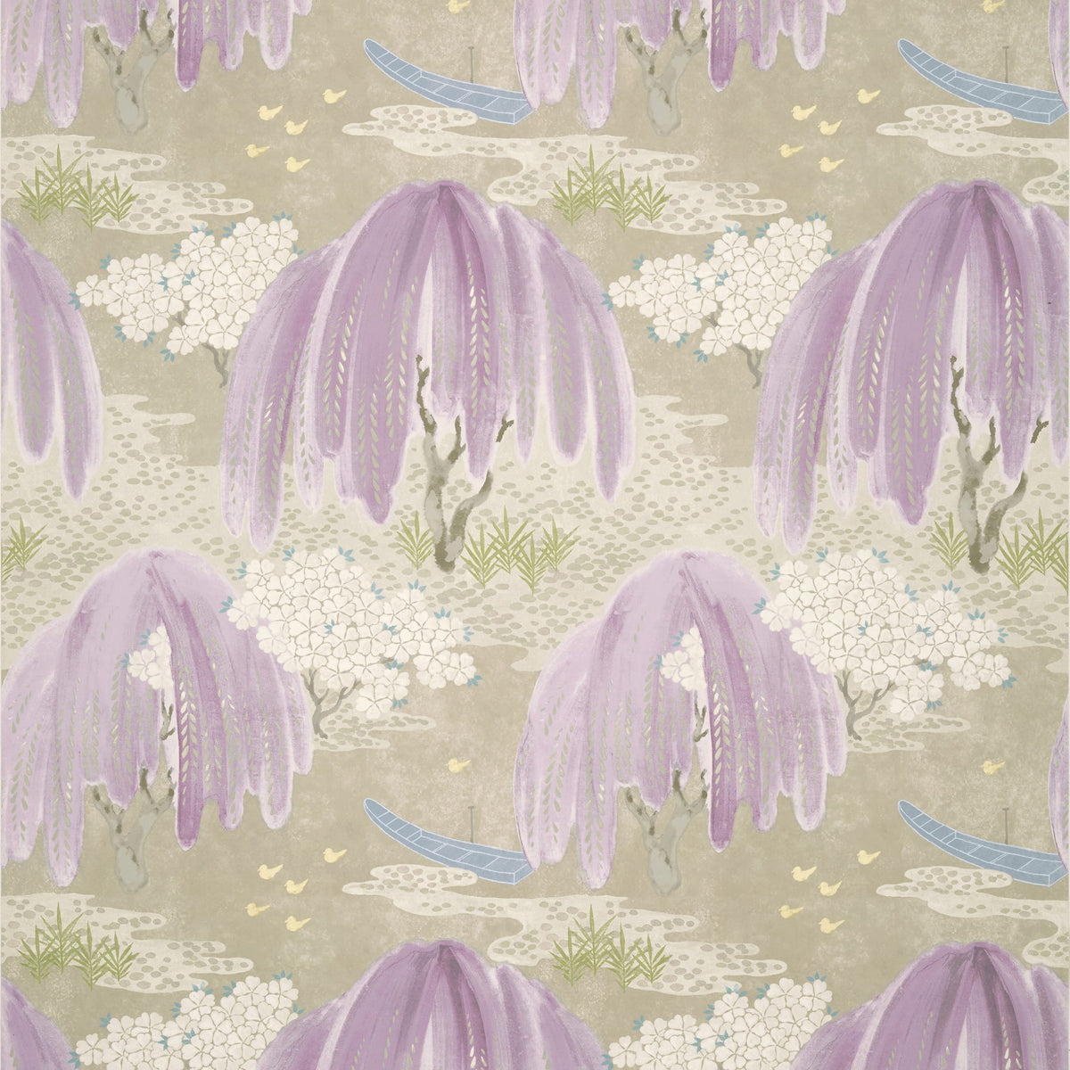 Thibaut Lavender / 2 Rolls Willow Tree Wallpaper AT23107