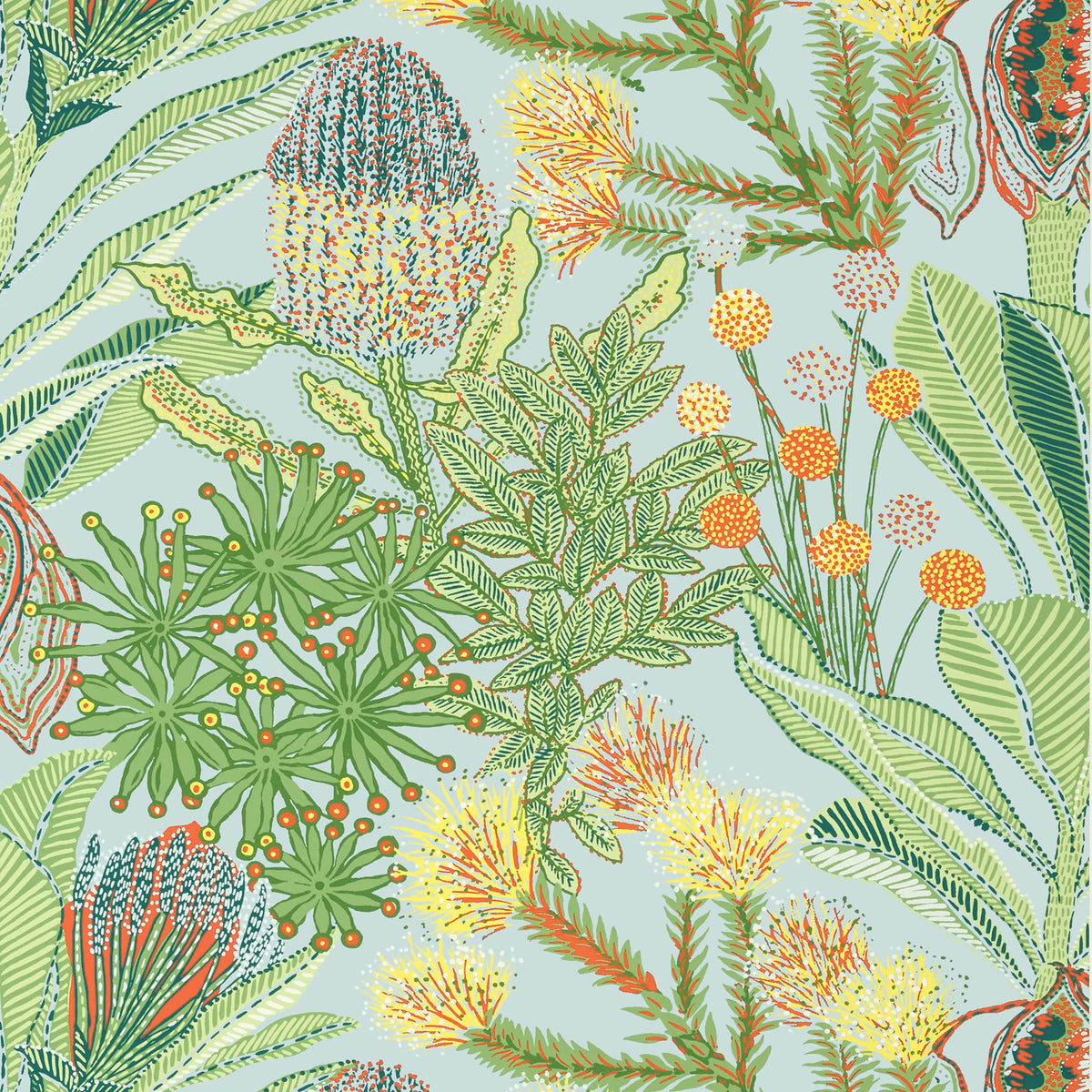 Thibaut Light Blue / 2 Rolls Protea Wallpaper T13925