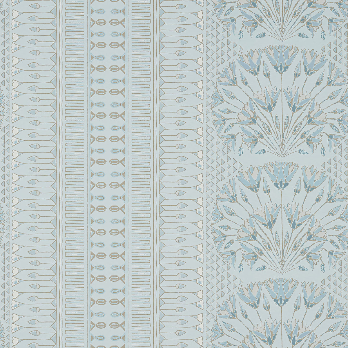 Thibaut Spa Blue / 2 Rolls Cairo Wallpaper AT9627