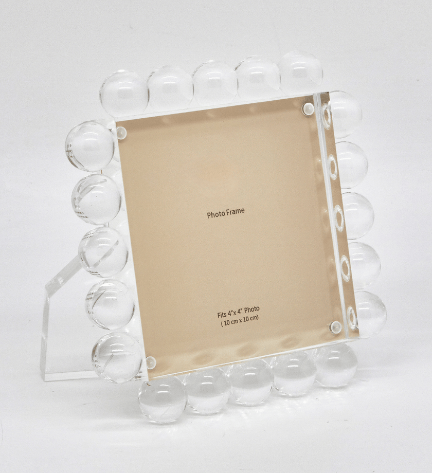 Acrylic Frame w/Clear Bubbles