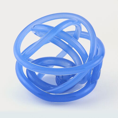 Tizo Blue Handblown Glass Knot Decor P127BLKNT