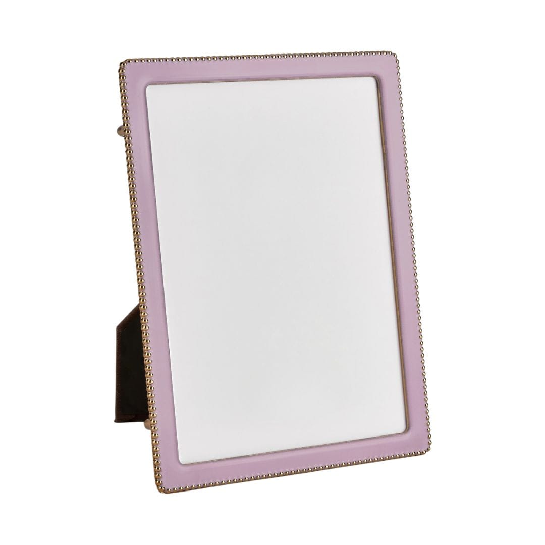 Tizo Goldplate Beaded Pink Enamel Frame Picture Frames