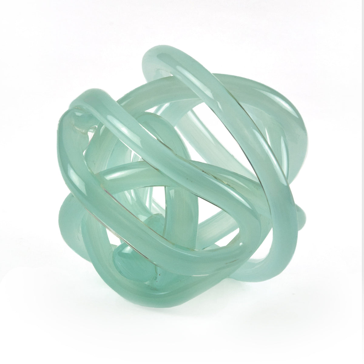 Tizo Light Blue Handblown Glass Knot Decor P117TRKNT