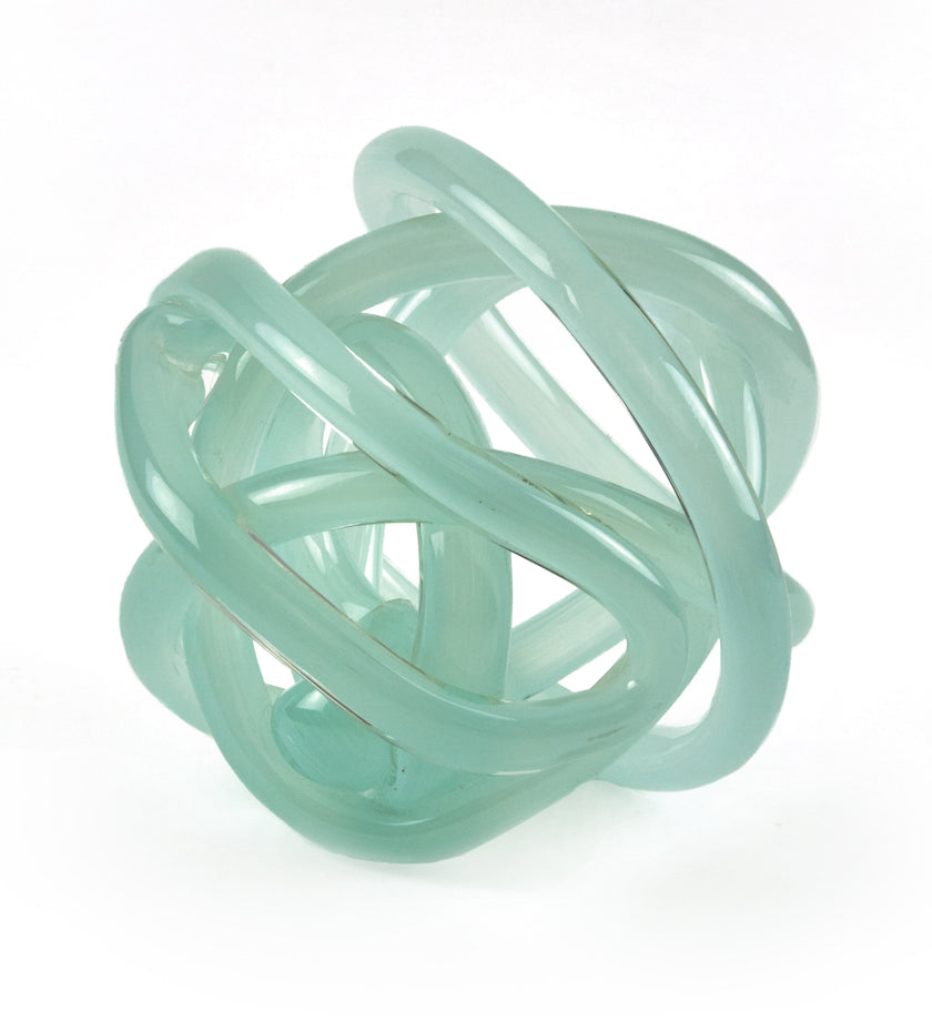Light Blue Handblown Glass Knot