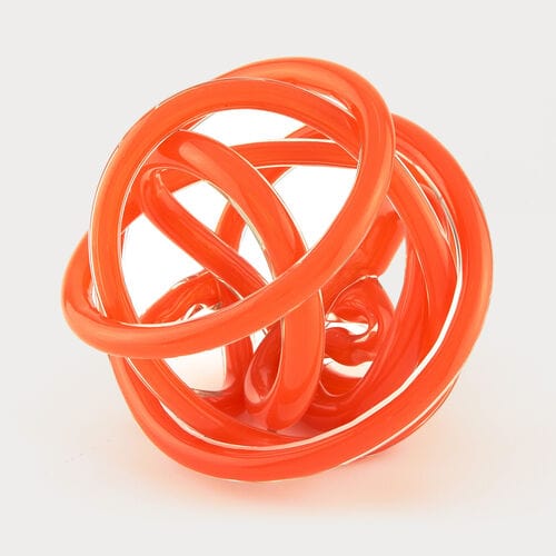 Orange Handblown Glass Knot