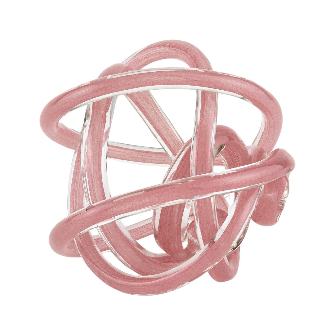 Tizo Pink Handblown Glass Knot Decor P127PKKNT