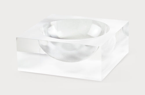Tizo Small White Acrylic Bowl Decorative Objects HA180WHBW