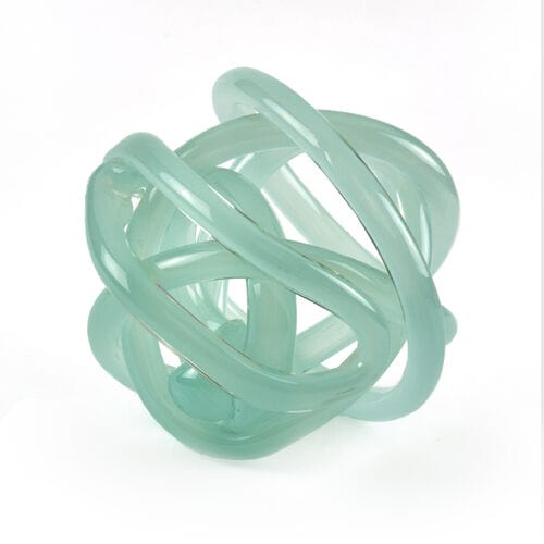 Tizo Turquoise Handblown Glass Knot Decor P117TRKNT