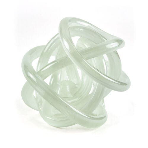 White Handblown Glass Knot