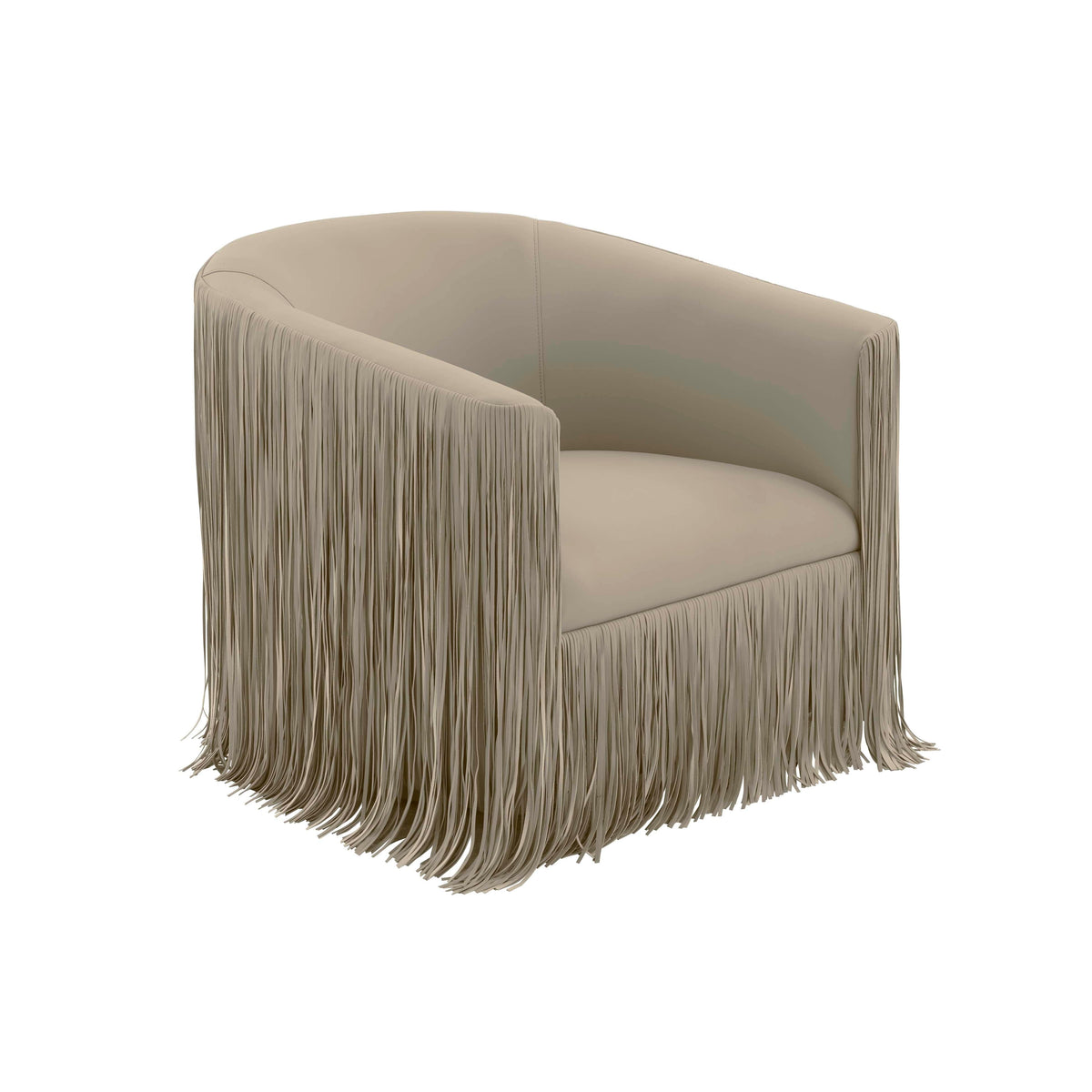 TOV Fringe Vegan Leather Swivel Chair furniture TOV-S68328