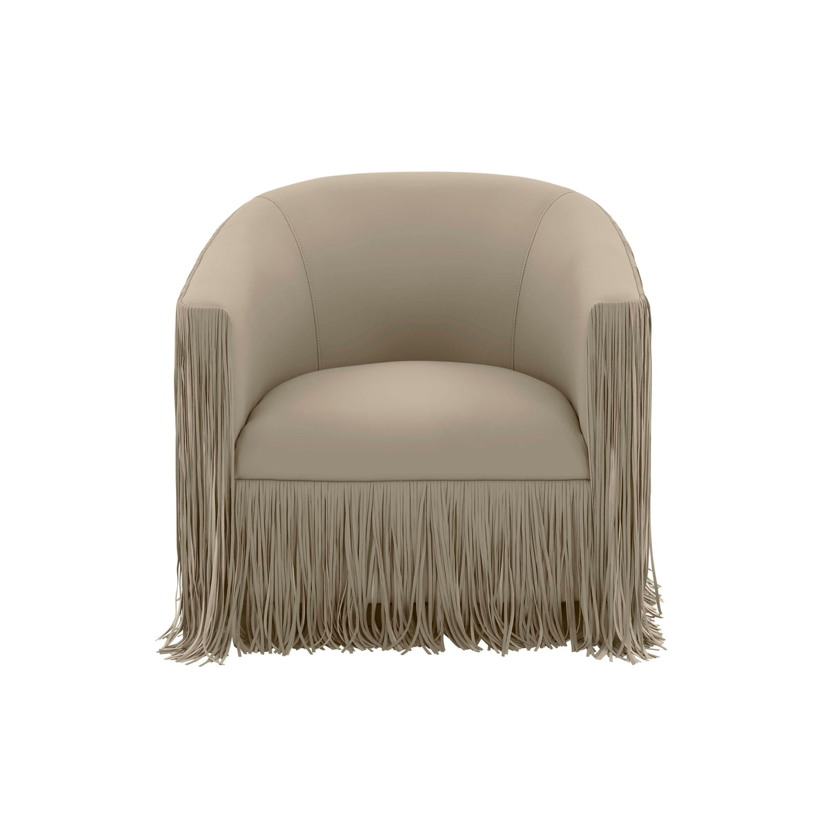 TOV Fringe Vegan Leather Swivel Chair furniture TOV-S68328