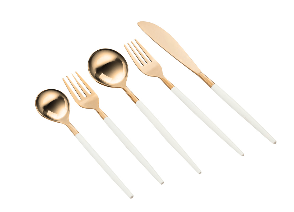 TOV Rose Gold Stainless Steel Flatware Set Serveware