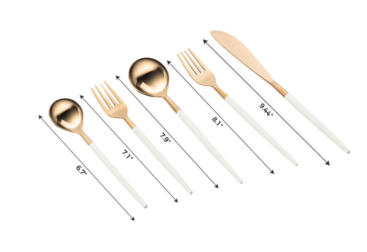 TOV Rose Gold Stainless Steel Flatware Set Serveware